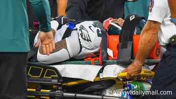 Philadelphia Eagles reveal vital health update on stricken running back... after he was rushed to hospital in an ambulance after brutal hit to the head