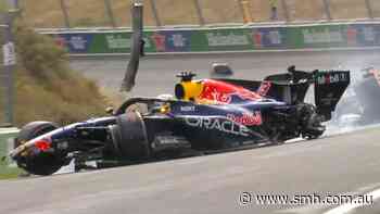 Verstappen in chaotic crash at home grand prix