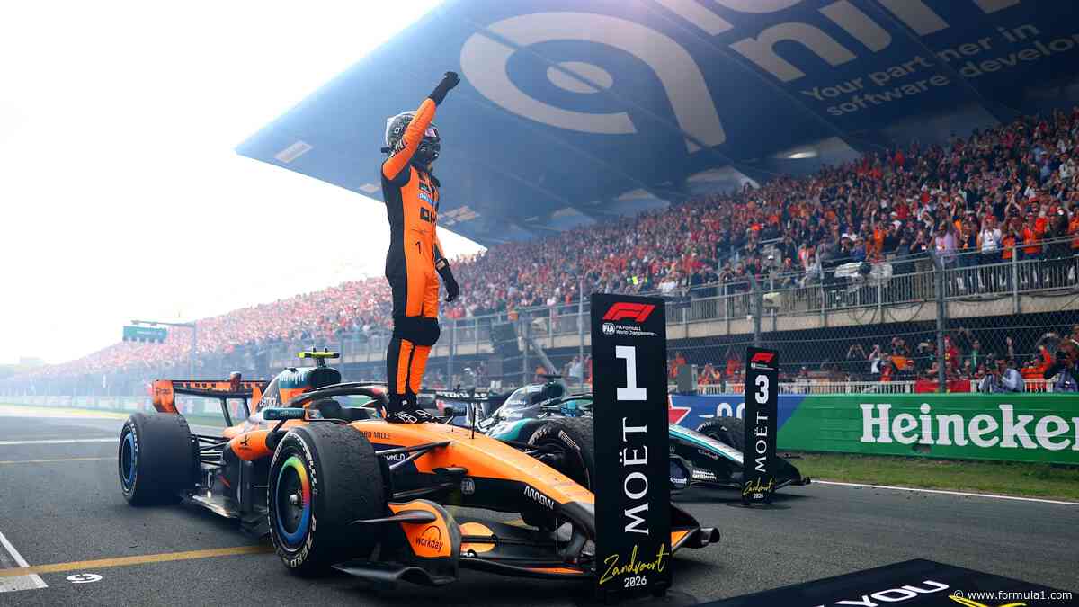 Norris wins dramatic Dutch Grand Prix as Verstappen crashes