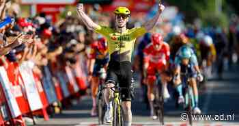 Feest bij Visma in de Vuelta: toptalent Matthew Brennan sprint op machtige wijze naar ritzege