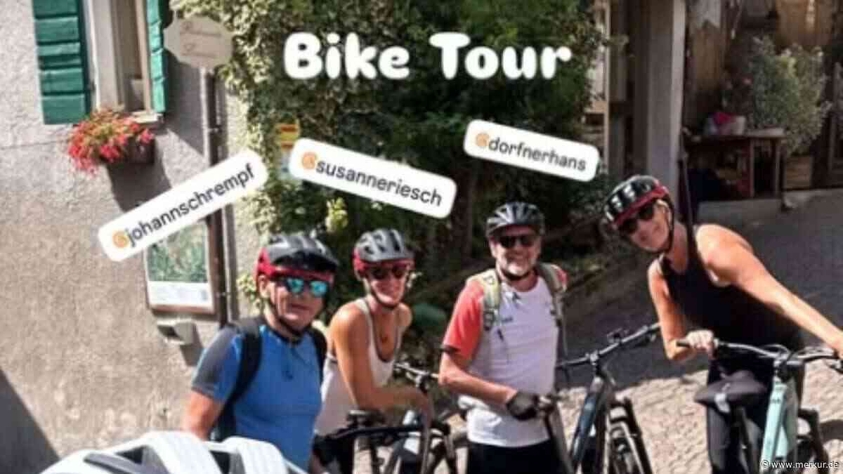 Maria Höfl-Riesch radelt mit Freund und Ex-Bayern-Star auf Gipfel-Juwel über dem Gardasee