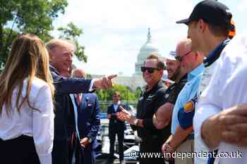 Freedom 250 Grand Prix Live: Trump and Melania arrive for IndyCar race in rare joint outing as president prepares to wave the flag