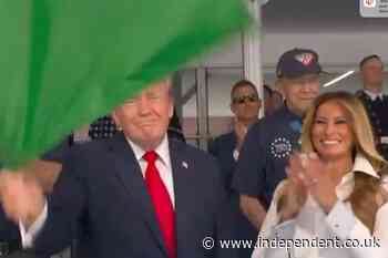 Trump’s close aide Natalie Harp, son Eric and MAGA inner circle join president and Melania for IndyCar race in DC: Freedom 250 Grand Prix Live