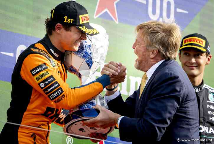 Koning Willem-Alexander betreurt crash Max Verstappen: ‘Al kon ik met Norris ook Nederlands spreken’