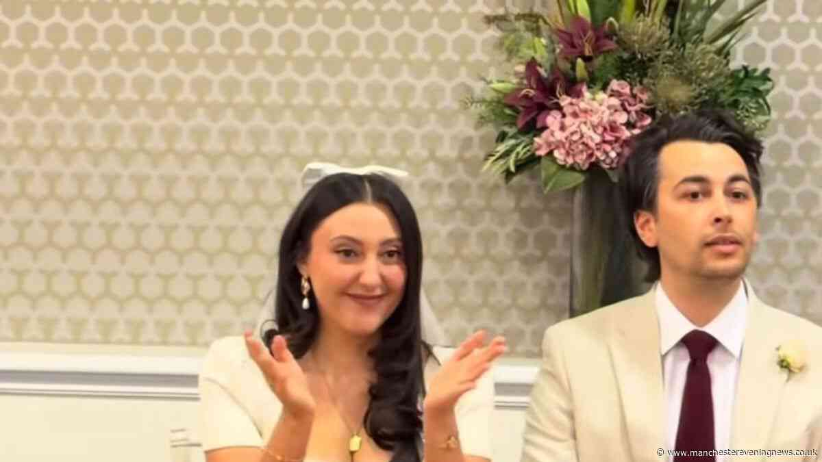 Bride speaks of 'crazy' moment Prime Minister leaves her message on wedding day