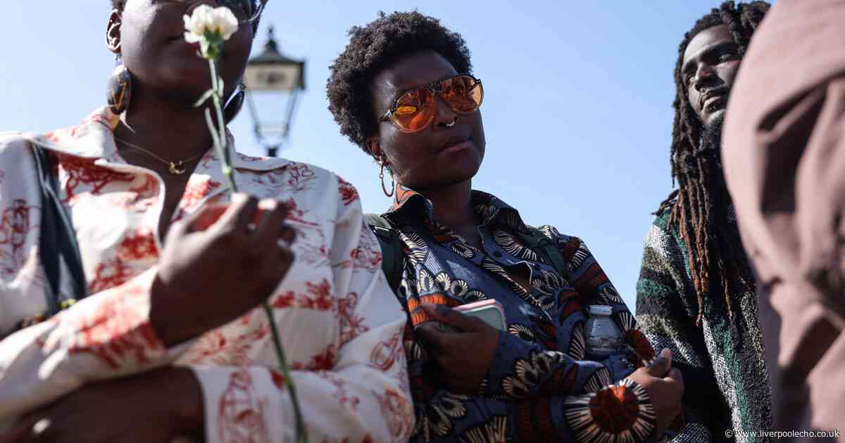32 pictures of the Slavery Remembrance Day Walk and Libation in Liverpool today