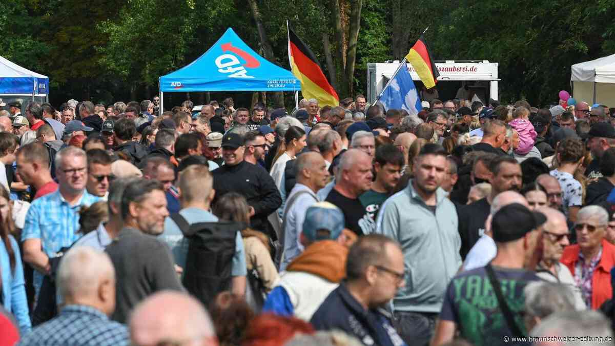 Rechter Streamer schubst Reporter auf AfD‑„Familienfest“ – dann wird es laut