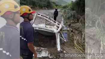 Organismos de seguridad buscan a dos personas arrastradas por la corriente del río Aragua tras fuertes precipitaciones