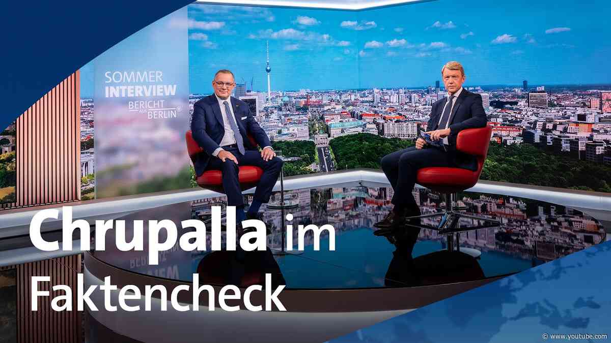 Faktencheck zum ARD-Sommerinterview mit Tino Chrupalla