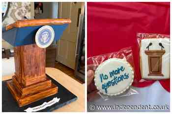 Katie Miller throws Karoline Leavitt a party with White House lectern cake as speculation continues over replacement