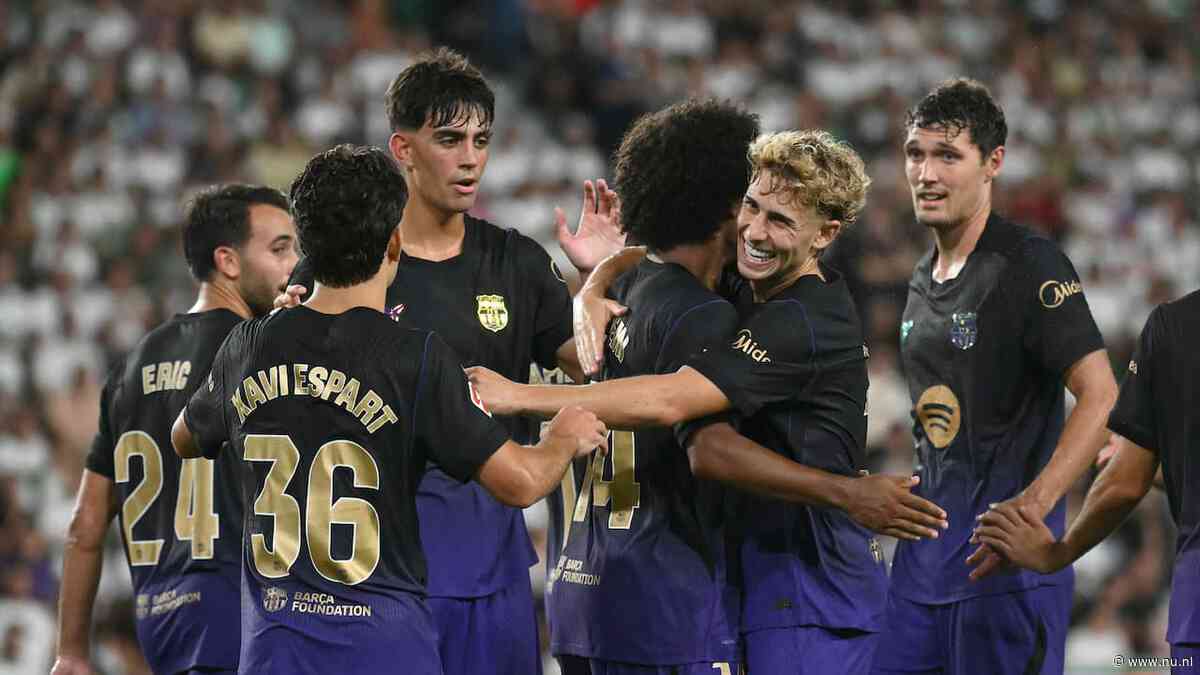 Barcelona begint seizoen met klinkende zege, debutant Adeyemi direct trefzeker