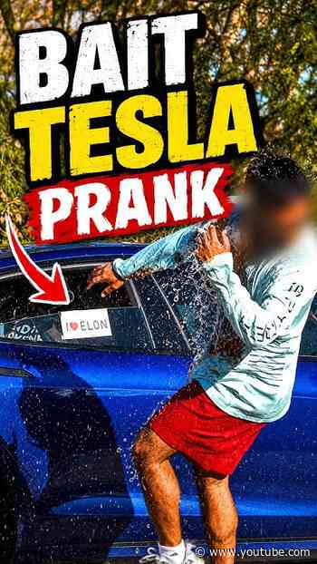 He tried to steal a Tesla 😂 #funny #prank #fails