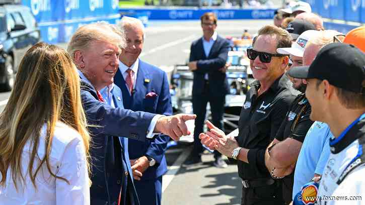 Trump takes honorary lap around IndyCar track in Washington ahead of Freedom 250 Grand Prix