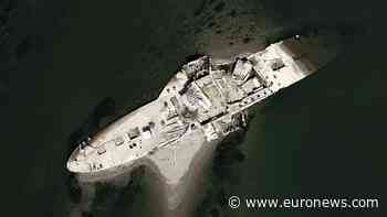 Drought on Serbia's Sava River reveals long-lost WWII shipwreck