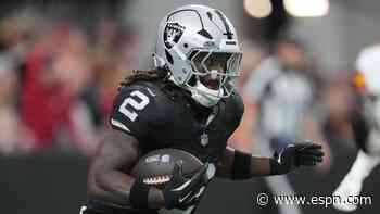 Jeanty helped off with apparent right knee injury