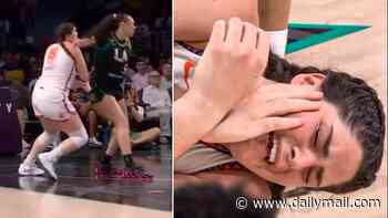 WNBA star ejected for elbowing rival in the face in league's latest brutal foul