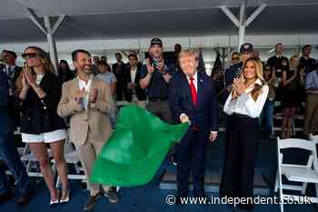 Trump’s aide Natalie Harp, son Eric and MAGA inner circle join president and Melania for Freedom 250 Grand Prix