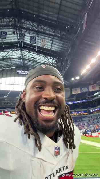 Tyler Goodson checking in after the dub in Indianapolis ✅ #nfl #atlantafalcons