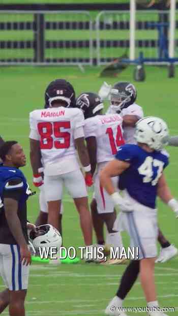 The guys' reaction to Zachariah Branch’s hit on this play 😤 #nfl #atlantafalcons