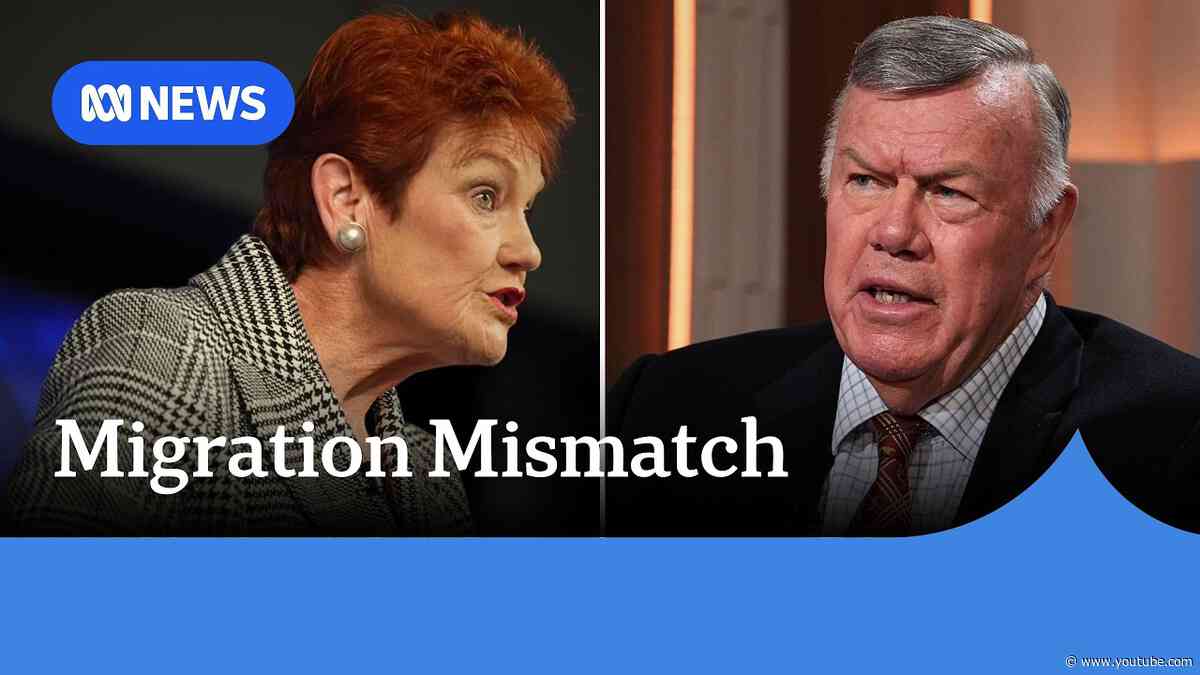 Hanson intervenes after One Nation MP says migration plan 'not too different' to Labor | ABC NEWS