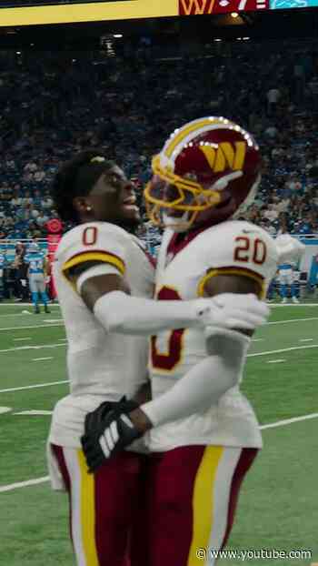 Quan 🤝 picks at Ford Field #nfl #football #commanders #raisehail