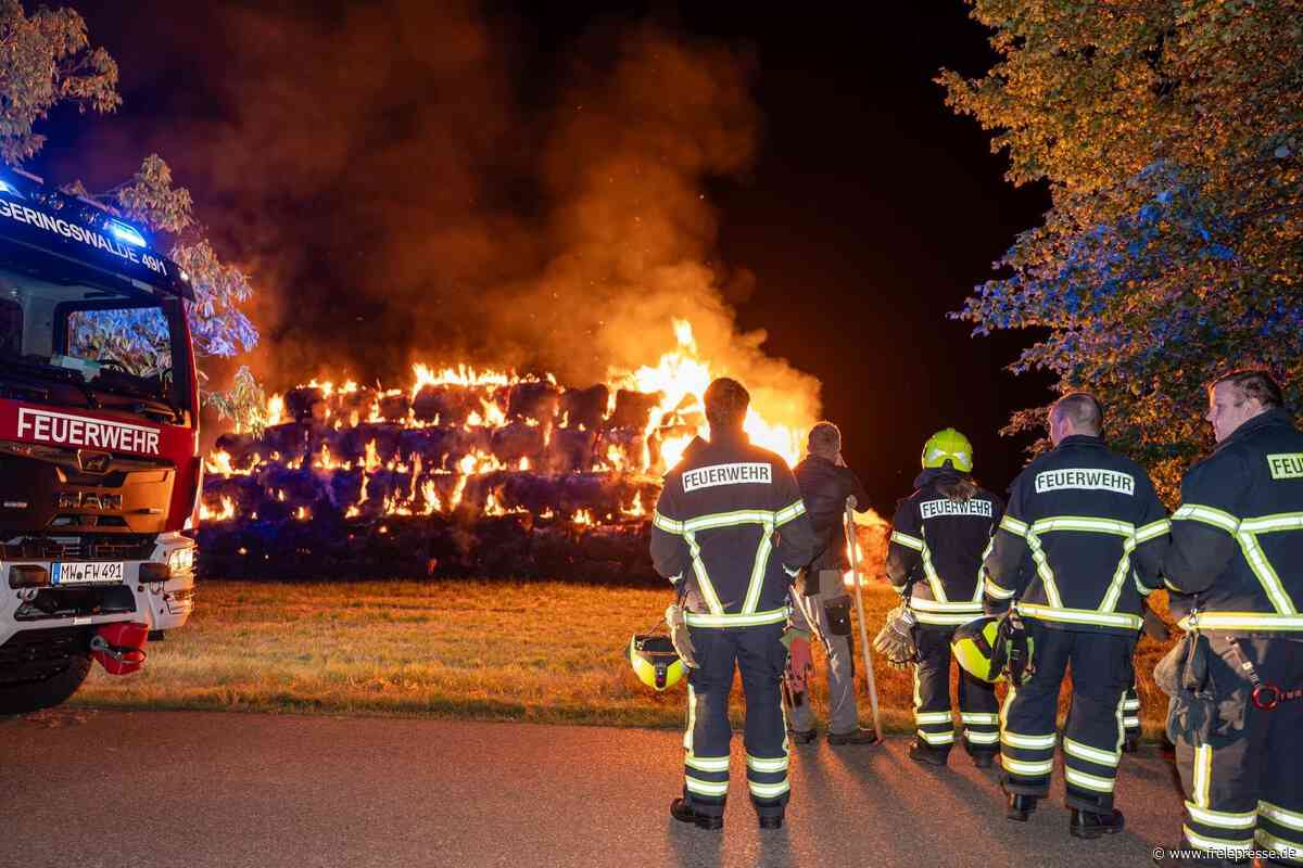 Geringswalde und Mittweida: Zwei Strohballenlager brennen in derselben Nacht