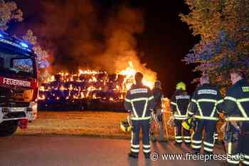 Geringswalde und Mittweida: Zwei Strohballenlager brennen in derselben Nacht