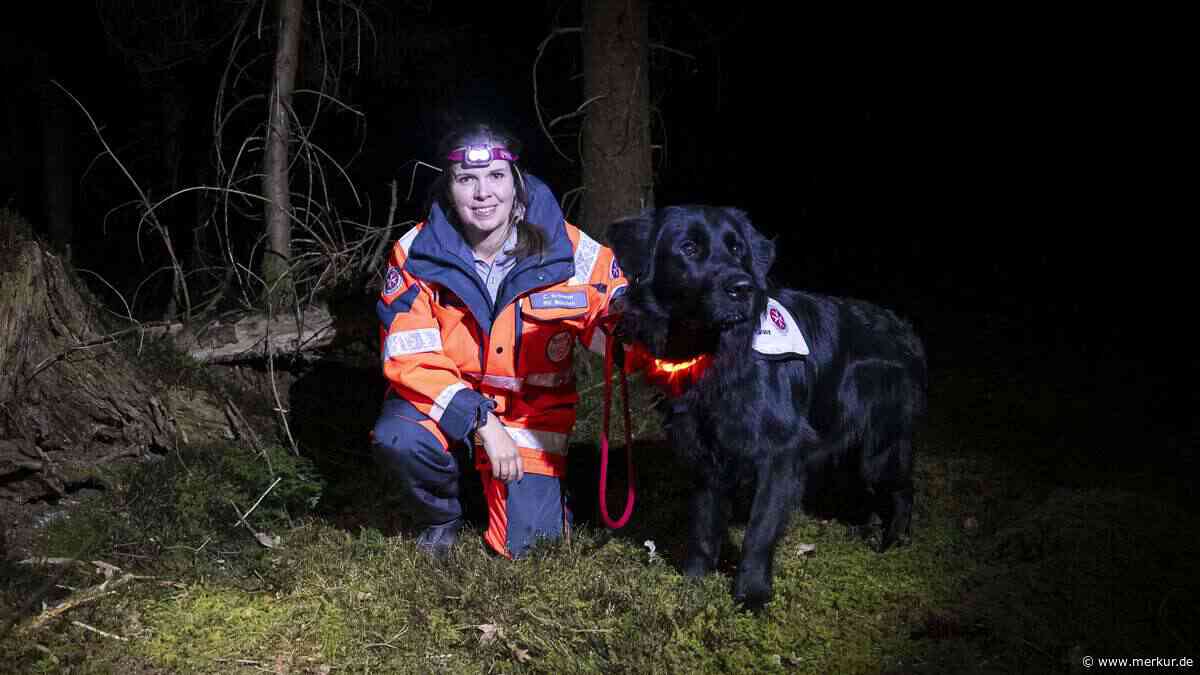 Rettungshunde suchen nachts Vermisste – in nur zehn Minuten gefunden