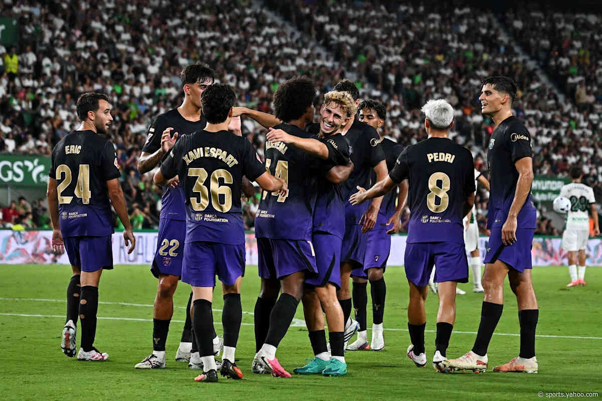 Warning to Real Madrid: Barcelona beat Elche 5-0 as Adeyemi and Gordon get off to a brilliant start in La Liga