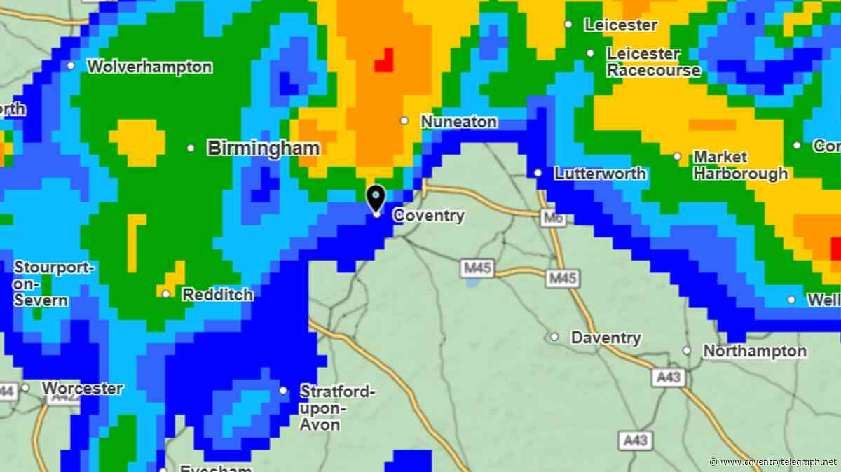 Exact days when Met Office warns 'thunder storms are likely' in Coventry this week