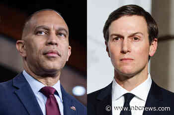 Hakeem Jeffries and Jared Kushner meet in NYC to discuss how Democrats and Trump could cooperate