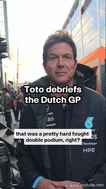 A good result for the team overall 💪 A debrief from the boss on the final Dutch GP #mercedesf1 #f1