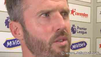 'Come on, that's ridiculous!': Man United boss Michael Carrick snaps at ex-player interviewer as pressure hits on first question about his team's 'passion' after collapsing at promoted Hull City