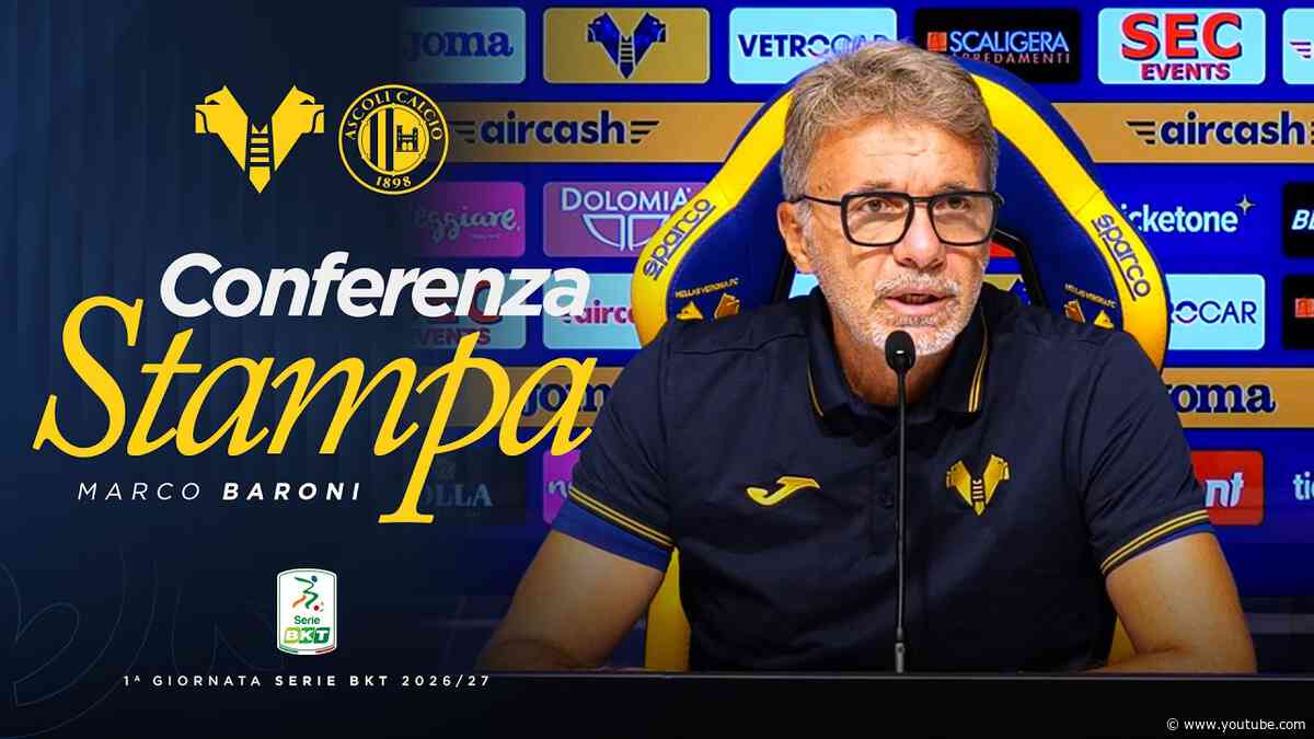 Serie BKT 2026/27 | Le parole di mister Marco Baroni prima di #VeronaAscoli