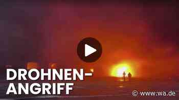 Ukraine-Drohne trifft Ozon-Lager – Video zeigt Feuerball