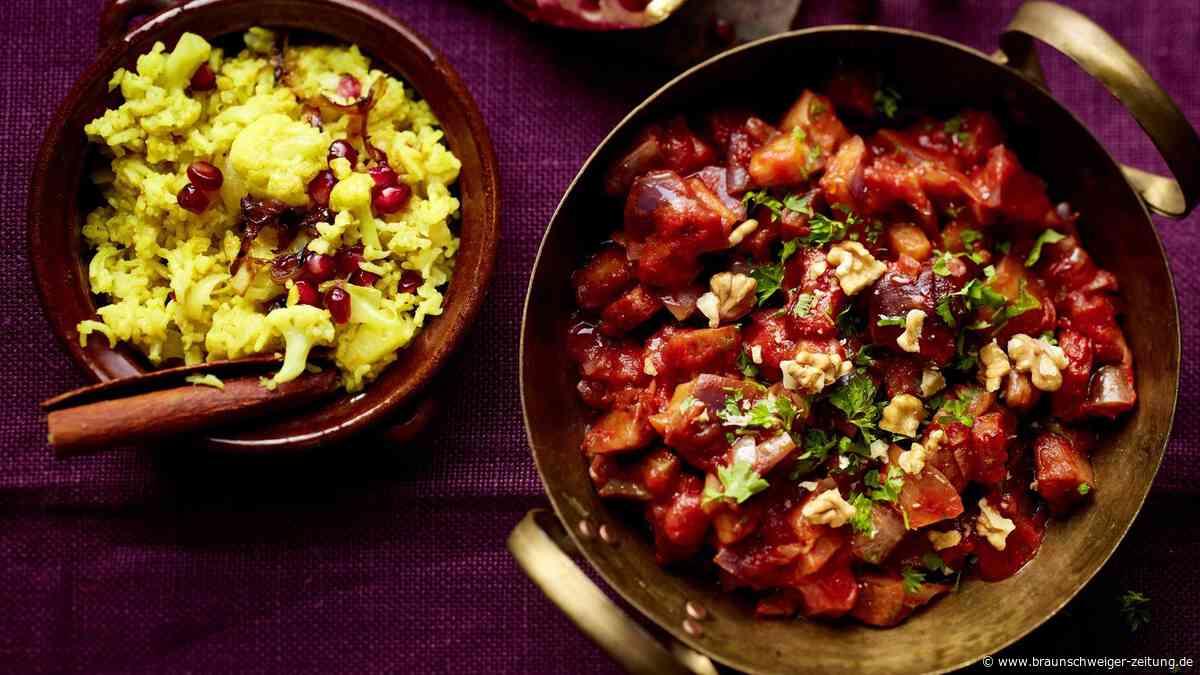 Doppelt gegarte Auberginen in Tomaten-Butter-Soße