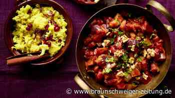 Doppelt gegarte Auberginen in Tomaten-Butter-Soße