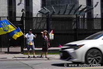 Russian embassy protesters keep daily picket, 4.5 years into Ukraine invasion