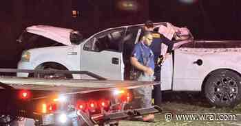 Driver arrested after truck flips on Falls of the Neuse Road in Raleigh