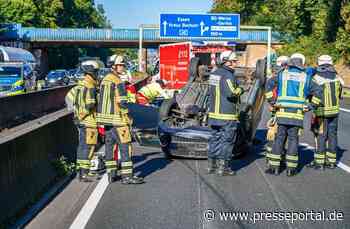 FW-BO: Verkehrsunfall auf der A40: Eine verletzte Person nach Alleinunfall