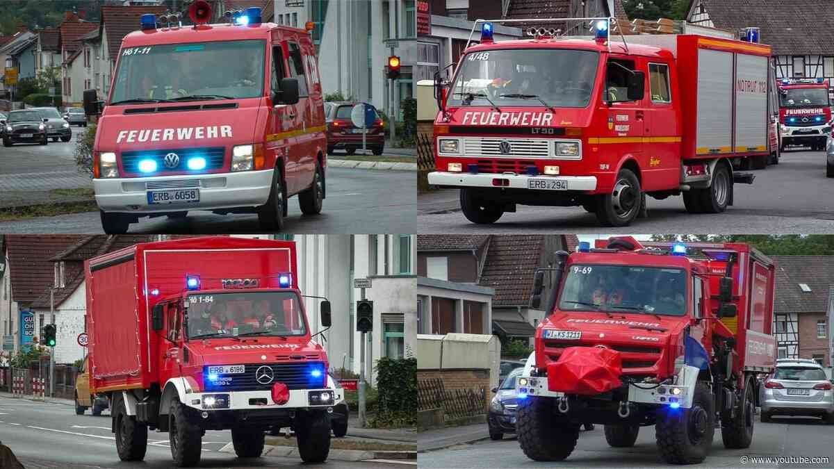[GROßER WALDBRAND!] Viele Einsatzfahrten Feuerwehr in Höchst im Odenwald - Hubschraubereinsatz