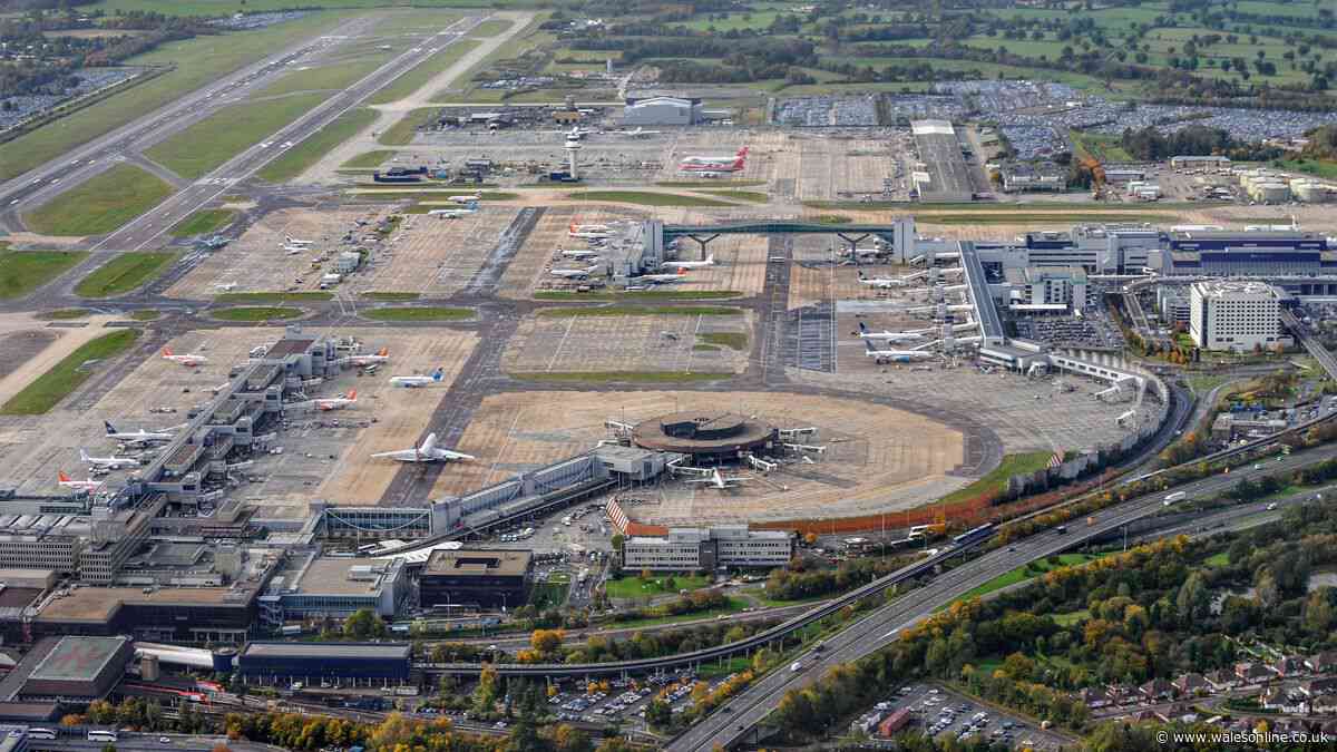 Fire rips through holiday parking site used by Gatwick Airport passengers as cars destroyed