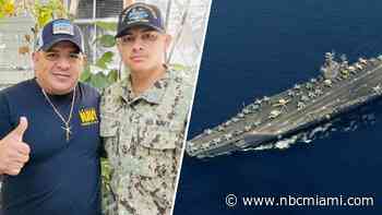 Father of sailor aboard the beleaguered USS Abraham Lincoln detained by ICE, family says