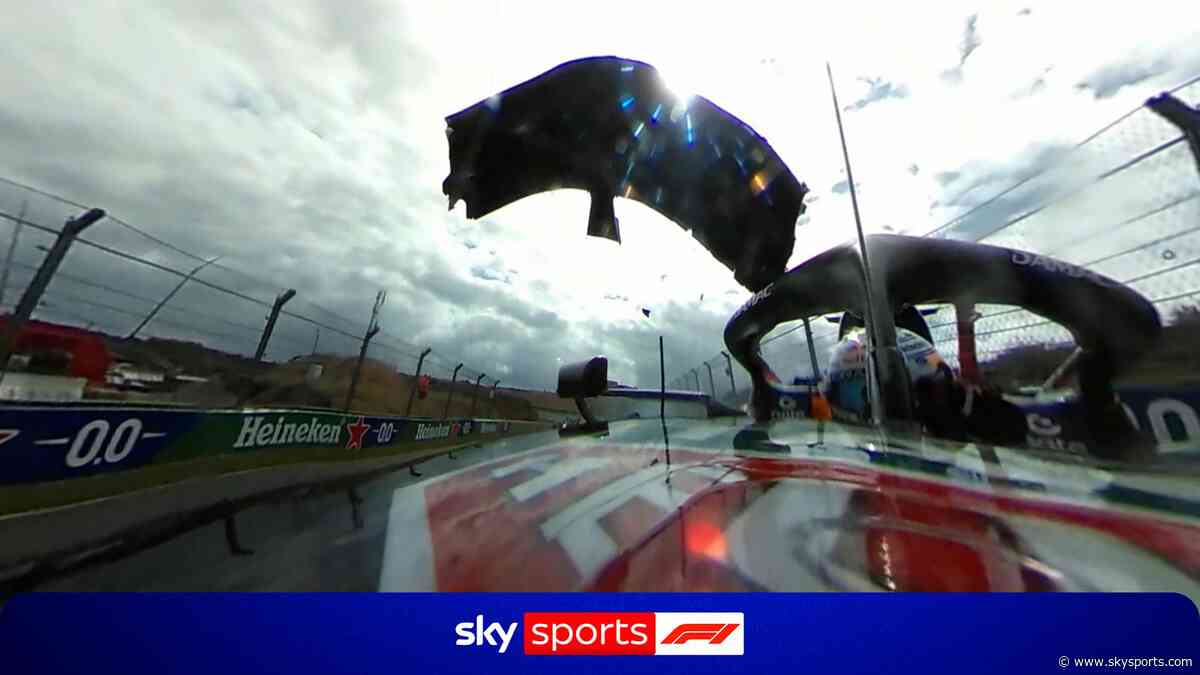 New on-board angle of Verstappen's Dutch GP crash