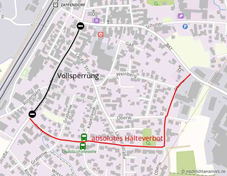 Vollsperrung der Bamberger Straße ab dem 24.08.2026