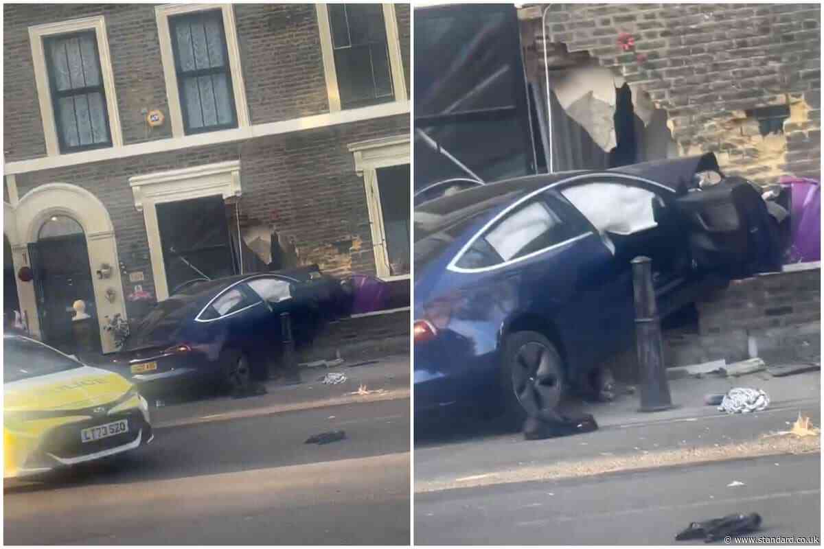 Driver escapes unscathed after car crashes into house in Bethnal Green