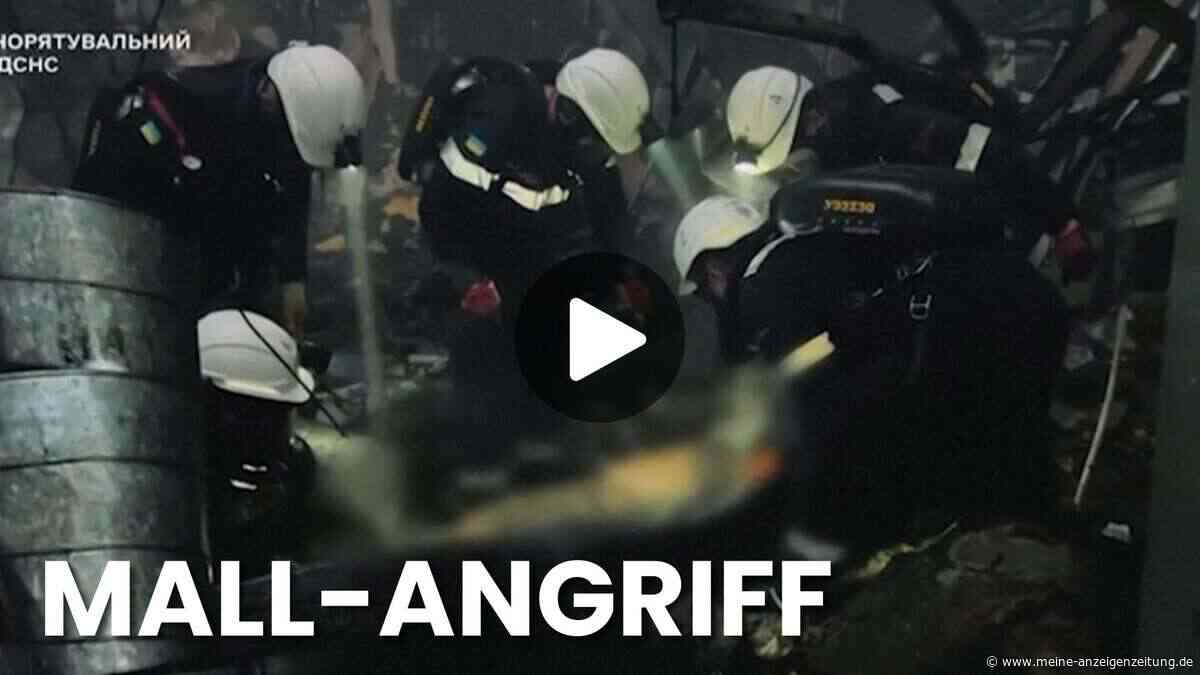 Doppelschlag auf Einkaufszentrum: Ukraine-Video zeigt das Grauen