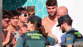Love Island newlyweds Molly Smith and Tom Clare's post-wedding meal ends in chaos as police are called during day two of rowdy festivities