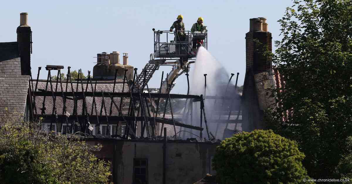 Devastating aftermath of suspected arson attack on Grade II listed Alnwick building