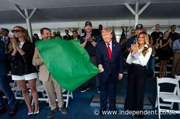 Trump’s green flag waving at IndyCar race becomes instant viral hit